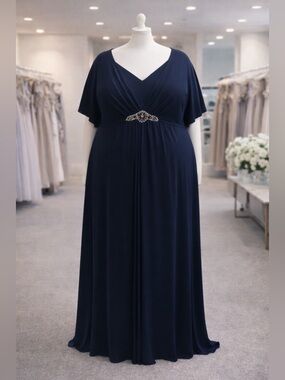 Eliza J | Dresses | Eliza J Plus Size Blue Pink Scarf Print Crepe De Chine  Fit Flare Maxi Dress | Poshmark